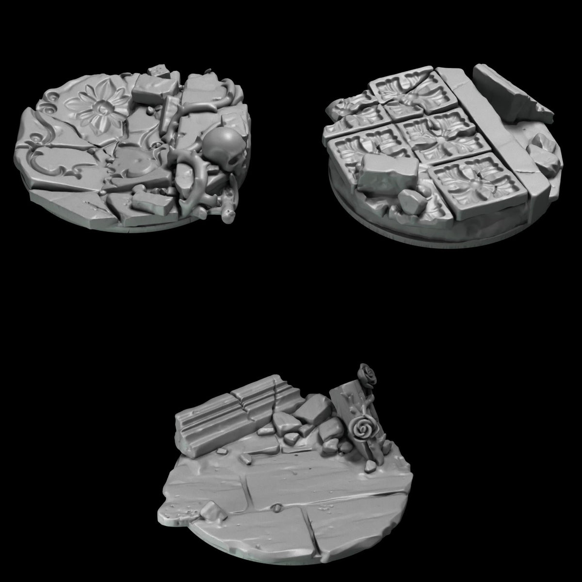 Crimson Lords 32mm Base Toppers Kit Bash Set for Wargames & Skirmish Tabletop 3d Printed