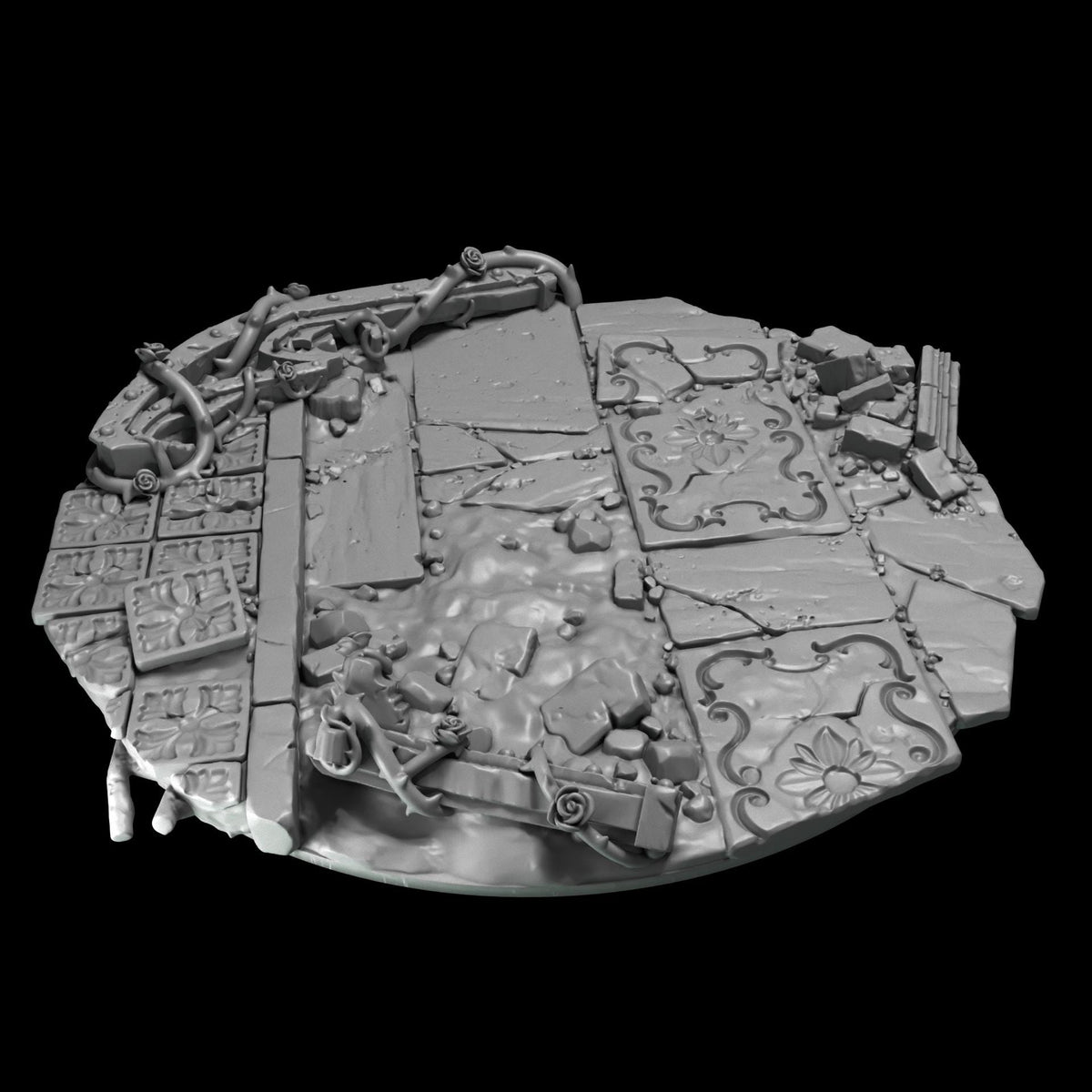 Crimson Lords 90mm Base Topper Kit Bash Set for Wargames & Skirmish Tabletop 3d Printed