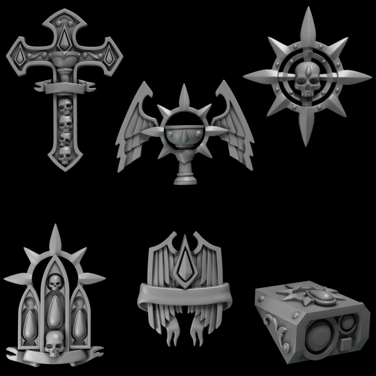 Crimson Lords Vehicle Decoration Accessories Kit Bash Bits Set for Wargames & Skirmish Tabletop 3d Printed