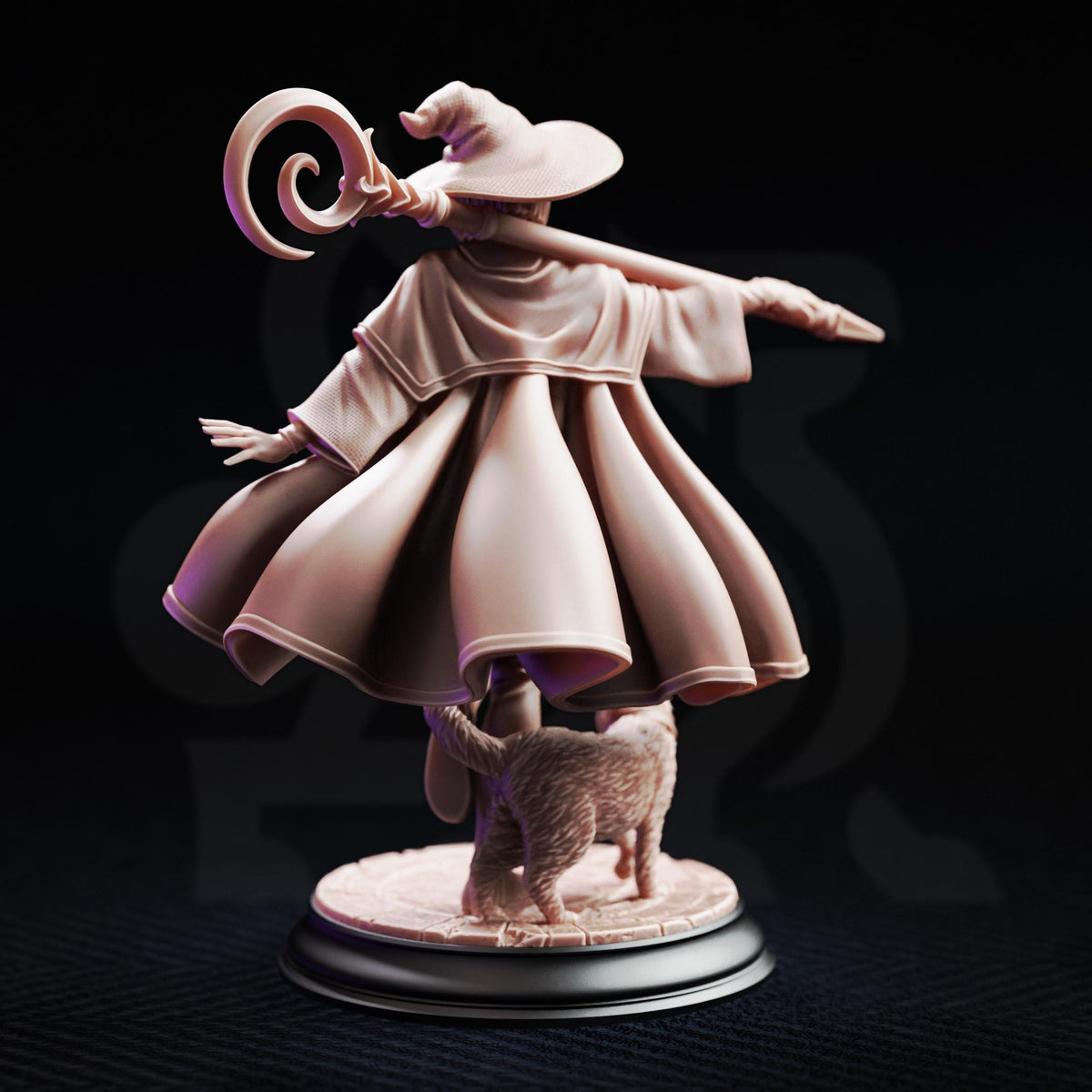 Lady Elara Head of Studies Miniature | Unpainted 32mm Resin DnD Mini | Female Witch Wizard Professor | Magic Academy | Tabletop RPG Figure