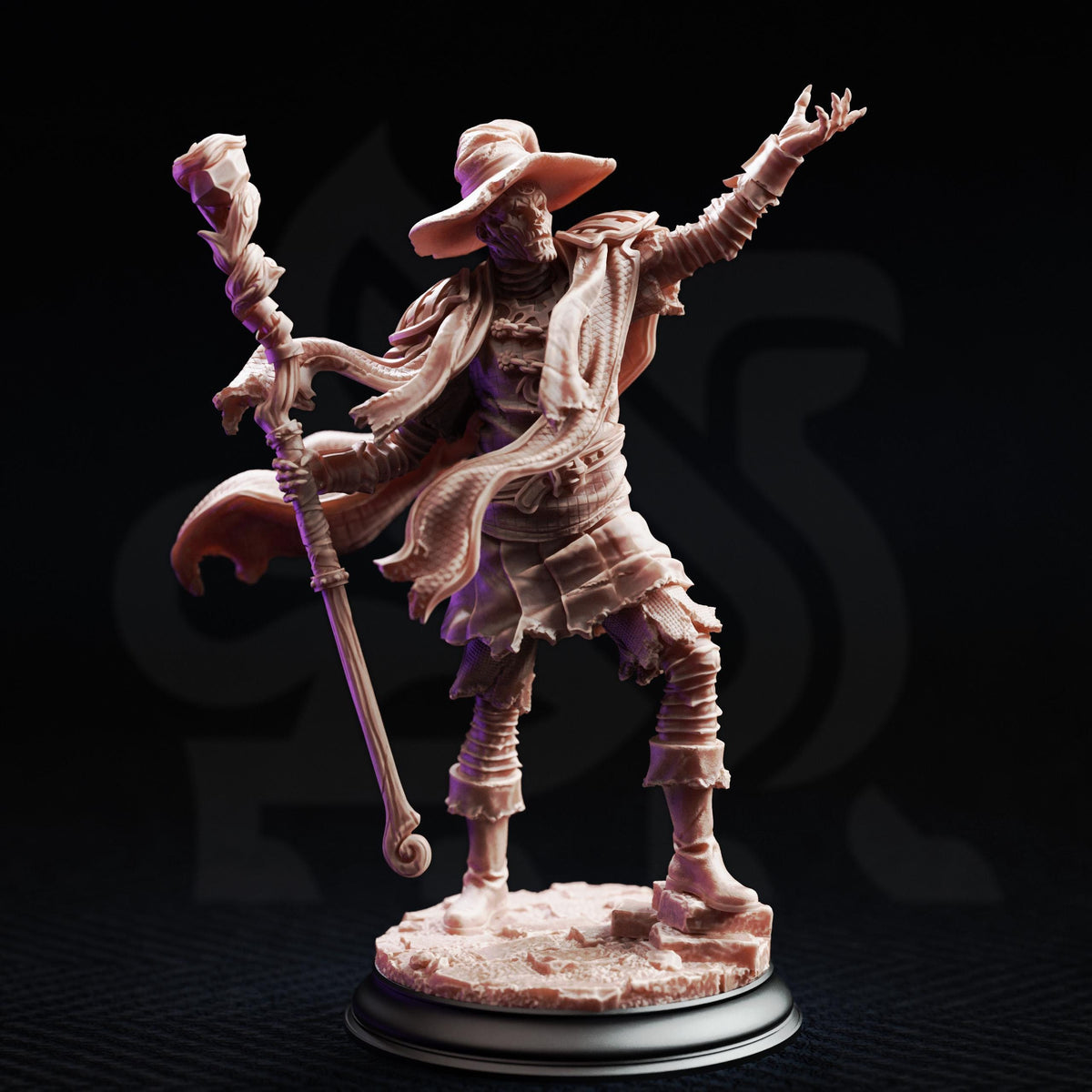 Eldritch Horror Monster Miniature Set | Unpainted 32mm Resin DnD Minis | Plague Zombie Wizard Students x3 | Tabletop RPG Enemy Figures