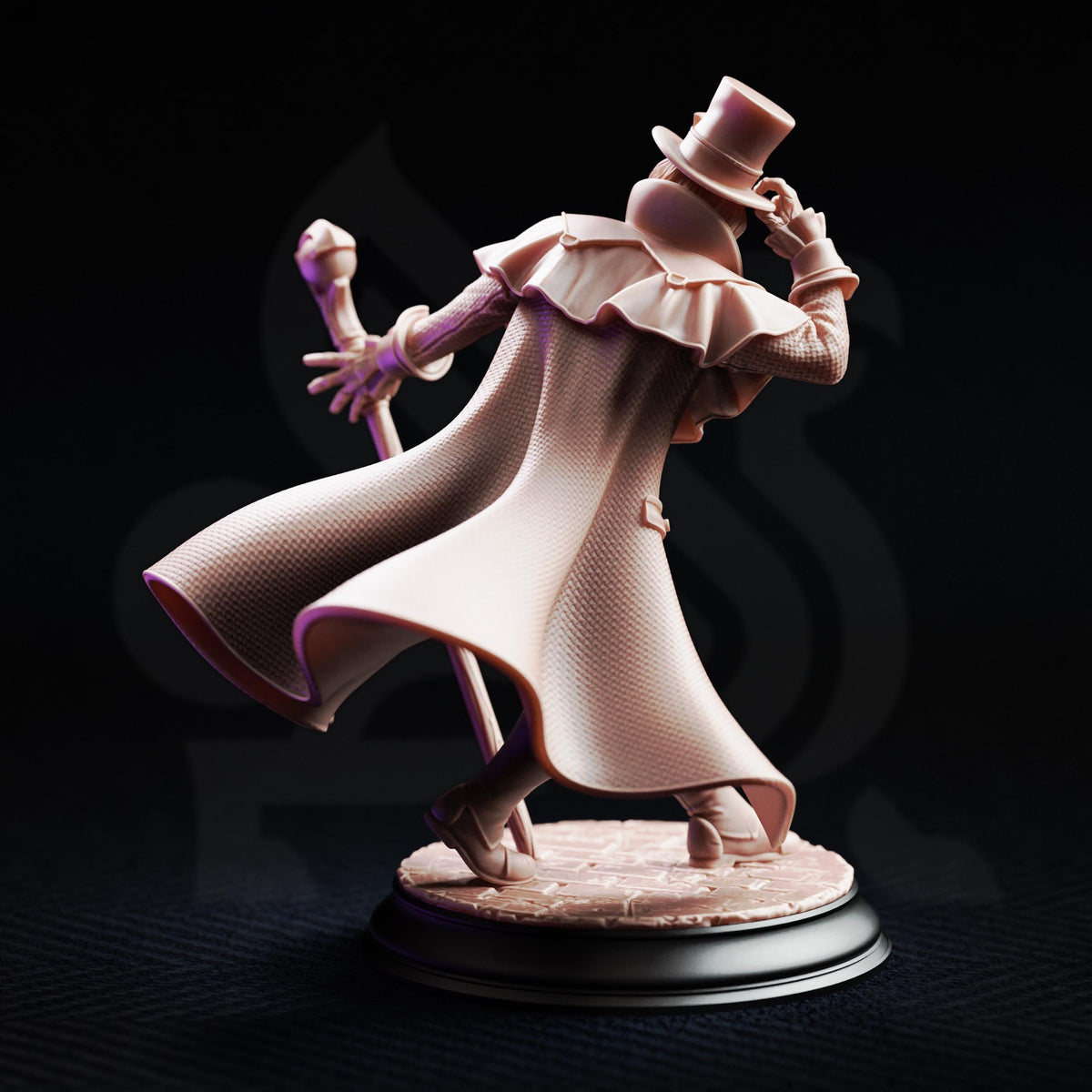 Transmutation Wizard Miniature | Unpainted 32mm Resin DnD Mini | Male Stone Mage Professor | Cobalt Fairfax | Tabletop RPG NPC Figure