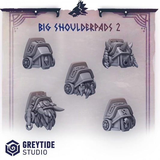 Primal Hounds Big Shoulderpads Bits Set 2 for Wargames & Skirmish Tabletop 3d Printed Kit Bash