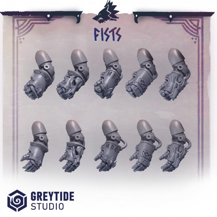 Primal Hounds Fists for Wargames & Skirmish Tabletop 3d Printed Kit Bash Custom Bits