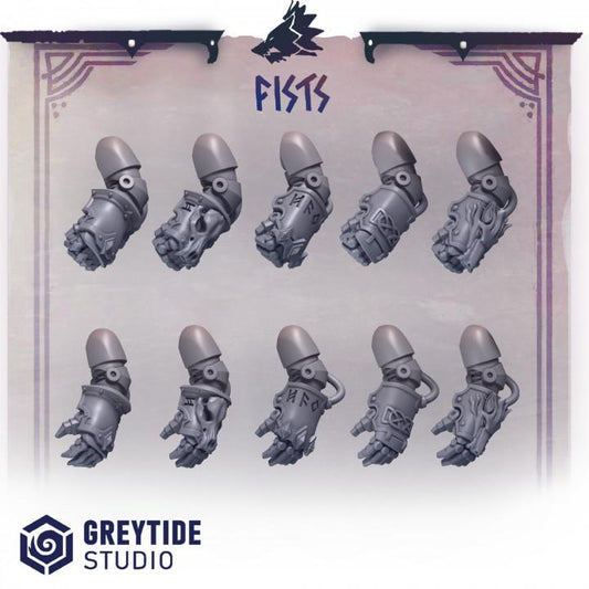 Primal Hounds Fists for Wargames & Skirmish Tabletop 3d Printed Kit Bash Custom Bits