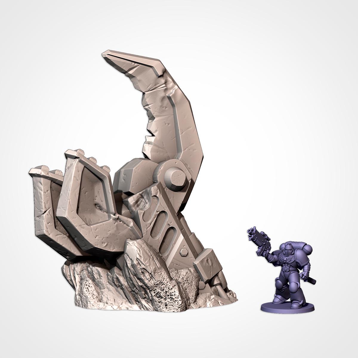 Orc Monuments Terrain Set | 32mm Fantasy Statues Scenery | Tabletop Wargaming Idols & Totems | Orcish Warband RPG Diorama