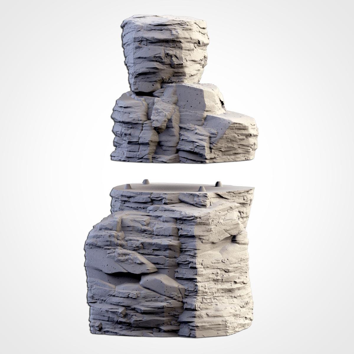 Rocky Mountains Terrain Set | 32mm Cliffs Hills & Rock Formations | Tabletop Wargaming Desert Scenery | Fantasy Sci-Fi RPG Landscape