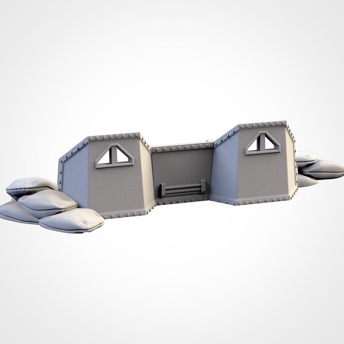 Street Barricades Terrain Set | 32mm Sandbags Barrels & Fences Cover | Tabletop Wargaming Scatter Scenery | Sci-Fi WWII Urban Defenses