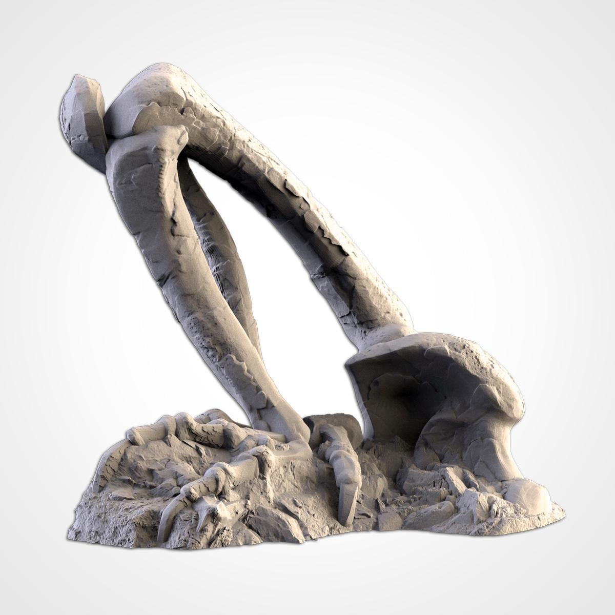 Giant Bones Terrain Set | 32mm Monster Skeleton Dragon Ribcage Scenery | Fantasy Tabletop Wargaming Graveyard | Undead RPG Diorama
