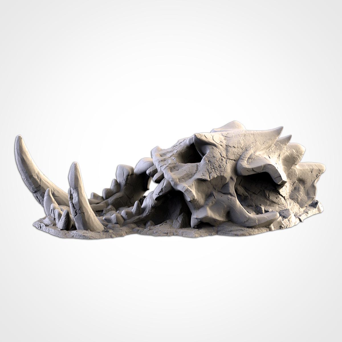 Giant Bones Terrain Set | 32mm Monster Skeleton Dragon Ribcage Scenery | Fantasy Tabletop Wargaming Graveyard | Undead RPG Diorama