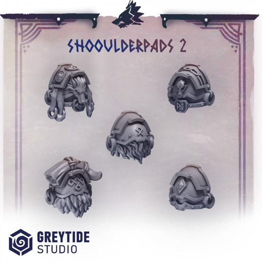 Primal Hounds Shoulderpads 2 for Wargames & Skirmish Tabletop 3d Printed Kit Bash Custom Bits