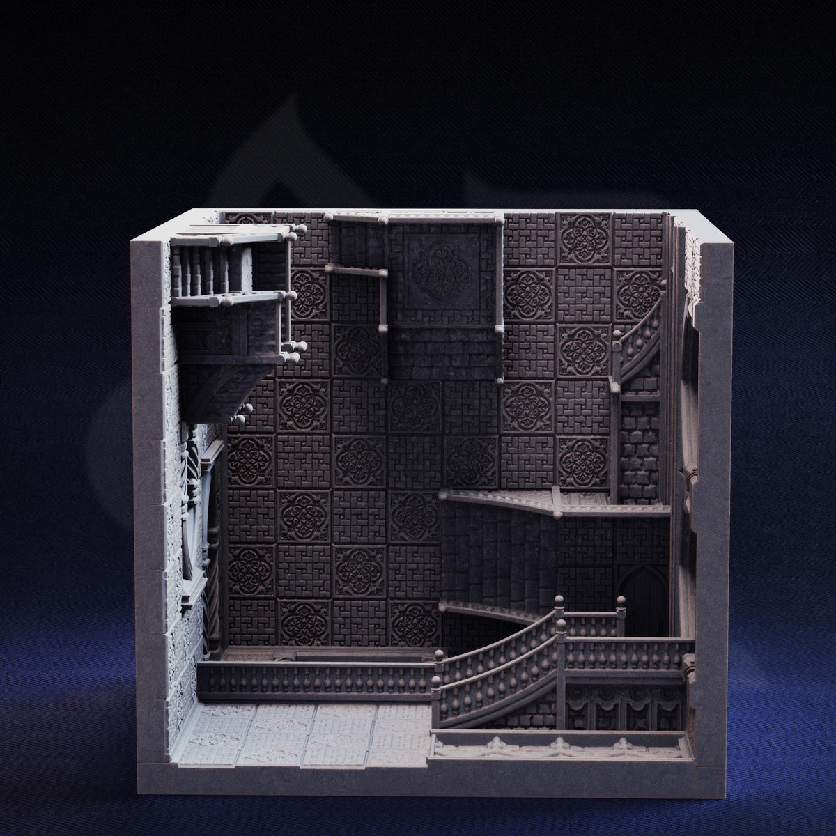 Impossible Room Terrain Set | 28mm Gravity Defying Staircase Dungeon | Surreal Optical Illusion Fantasy Scenery | DnD RPG Diorama
