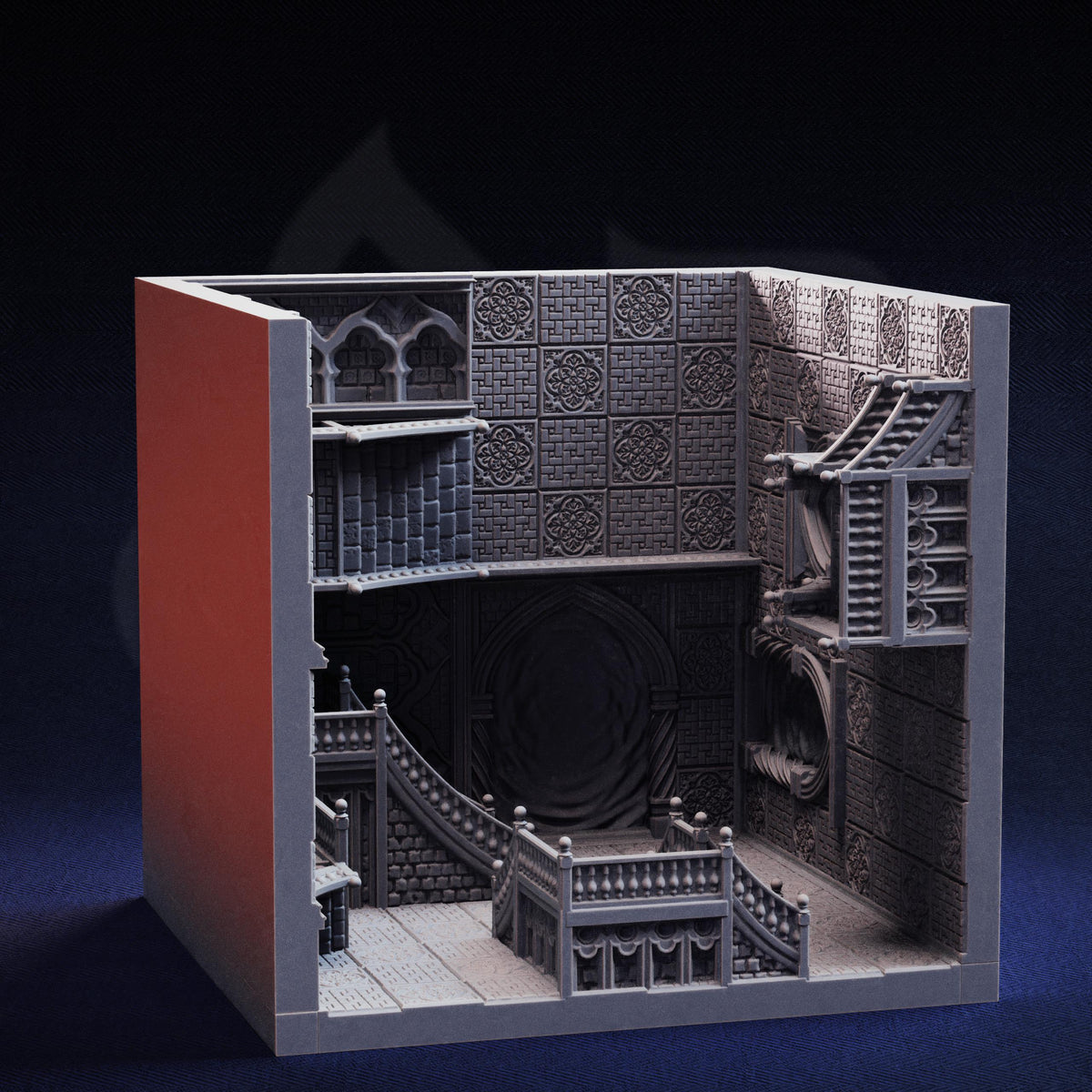 Impossible Room Terrain Set | 28mm Gravity Defying Staircase Dungeon | Surreal Optical Illusion Fantasy Scenery | DnD RPG Diorama