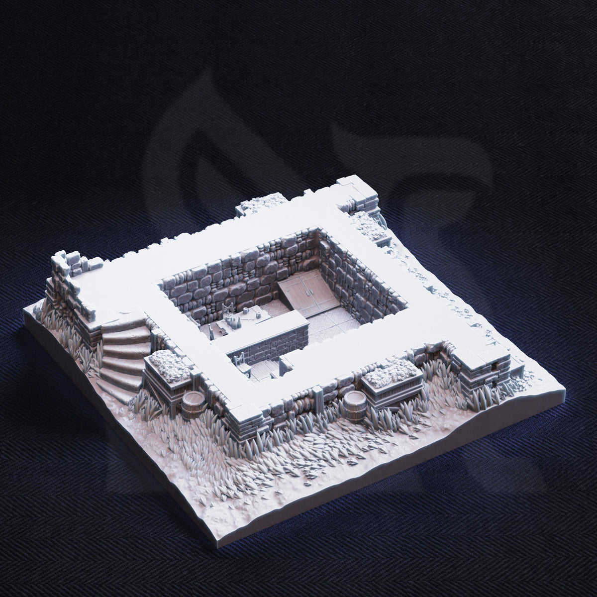 Fantasy Tavern Inn Terrain Set | 28mm Multi Level Bar with Secret Hideout Basement | Tabletop RPG Scenery & Furniture | DnD City Diorama