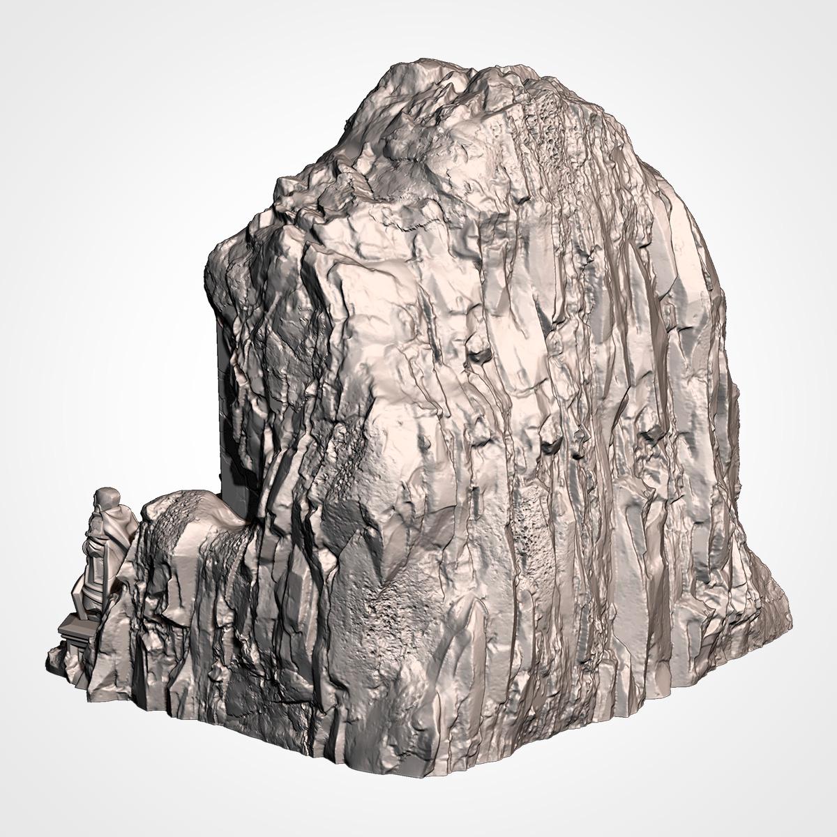 Large Fantasy Mountain Terrain | 32mm Dwarven Mountain Hold Scenery | Tabletop Wargaming Modular Peak | RPG Cavern Stronghold Diorama