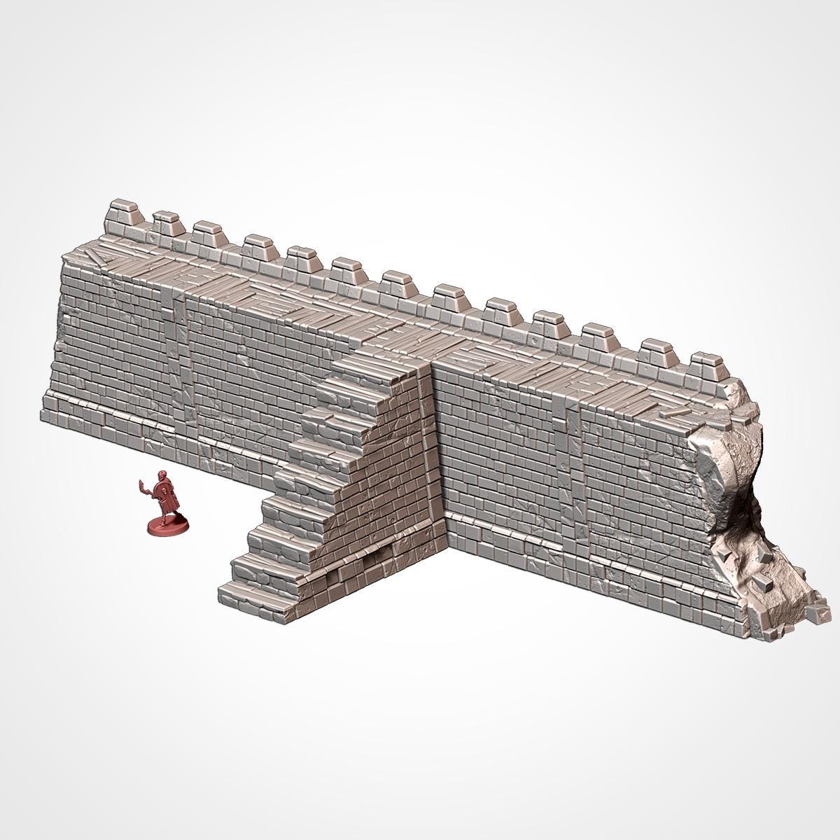 Medieval Castle Fortress Terrain Set | 32mm Fantasy Stronghold Walls & Towers | Tabletop Wargaming Scenery Building | RPG Keep Diorama