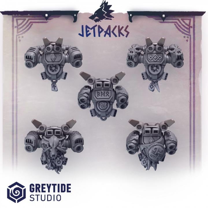 Primal Hounds Jetpacks for Wargames & Skirmish Tabletop 3d Printed Kit Bash Custom Bits