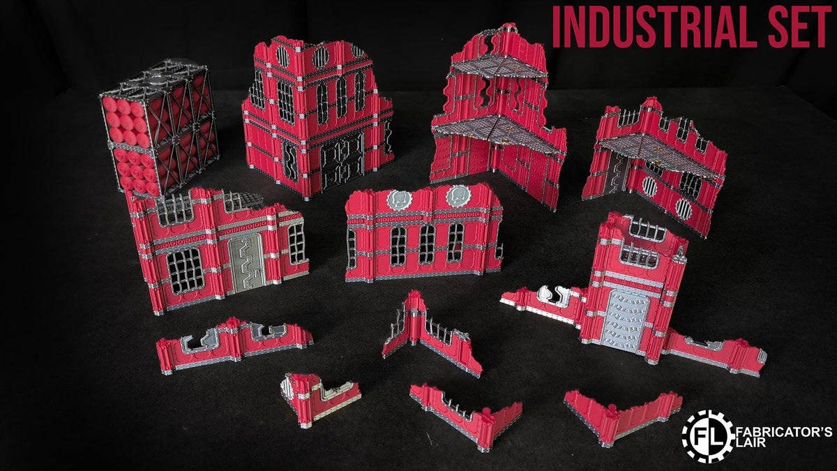Foldable Gothic Grimdark Ruins Terrain | 32mm Sci Fi Scenery for Wargaming | Modular Tabletop RPG Buildings