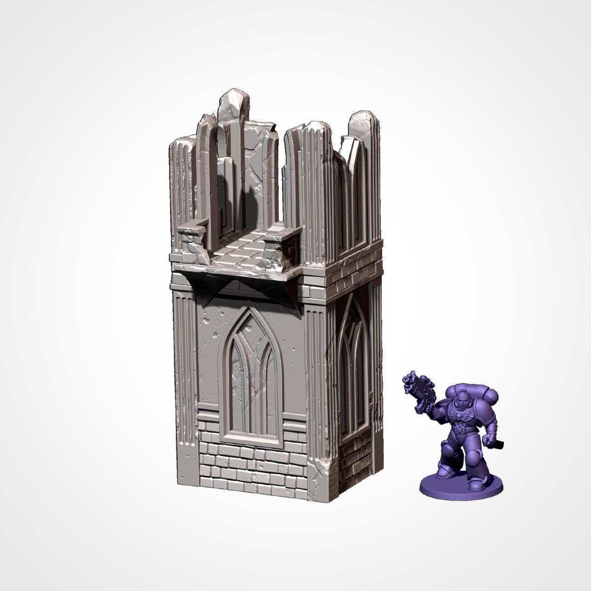 Complete Sci-Fi Ruins Table Terrain Set | 32mm Gothic Industrial Battlefield | Tabletop Wargaming Tournament Layout | Grimdark