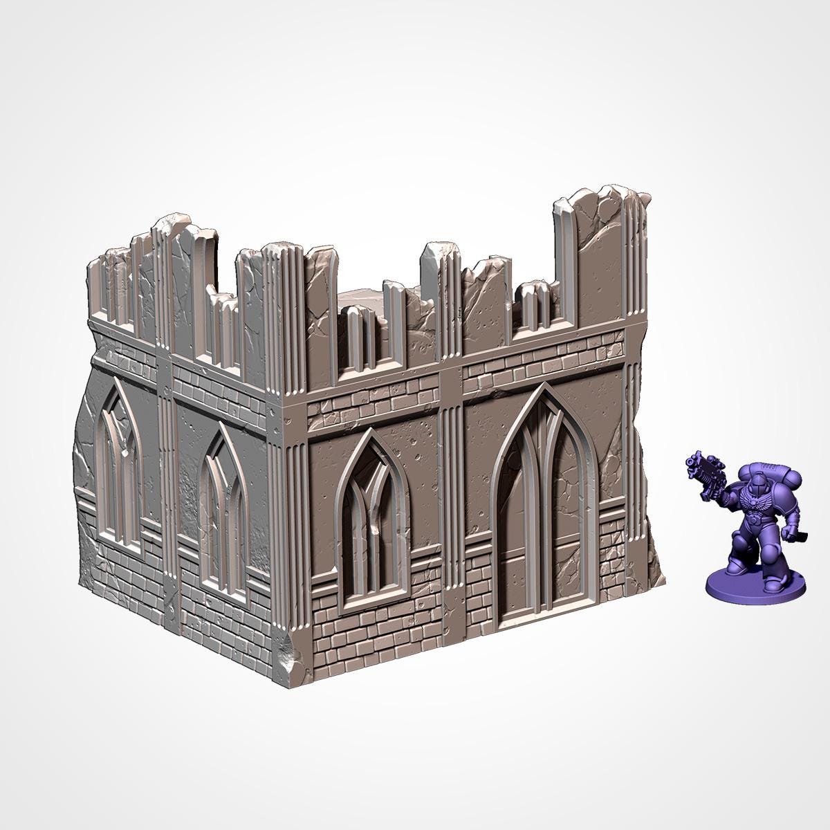 Complete Sci-Fi Ruins Table Terrain Set | 32mm Gothic Industrial Battlefield | Tabletop Wargaming Tournament Layout | Grimdark