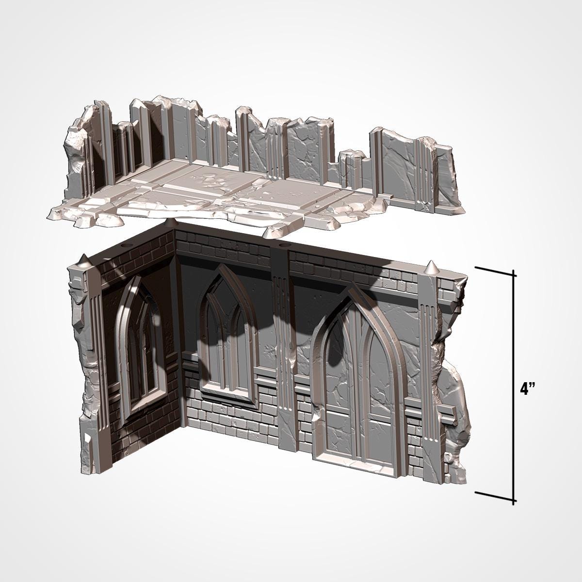 Complete Sci-Fi Ruins Table Terrain Set | 32mm Gothic Industrial Battlefield | Tabletop Wargaming Tournament Layout | Grimdark