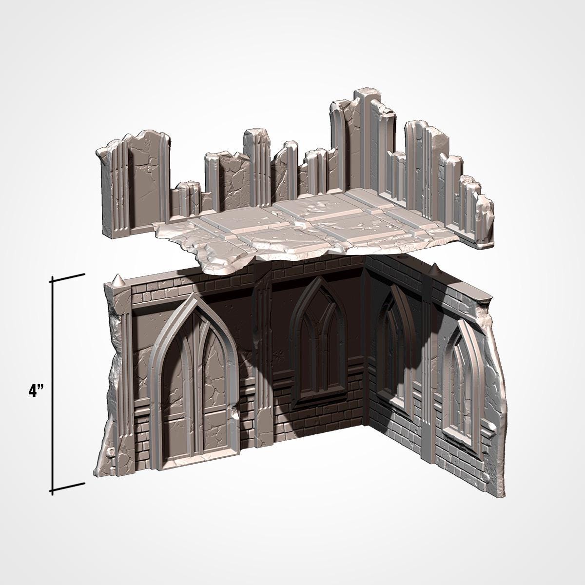 Complete Sci-Fi Ruins Table Terrain Set | 32mm Gothic Industrial Battlefield | Tabletop Wargaming Tournament Layout | Grimdark
