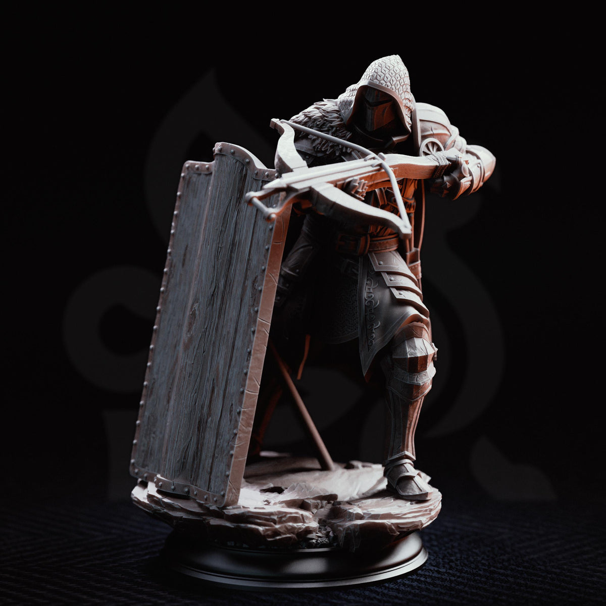 Crossbow Knight Miniature Erik | 32mm 75mm Hedge Knight Resin Mini | Unpainted Tabletop RPG Ranger Figure | DnD Fighter Soldier Character