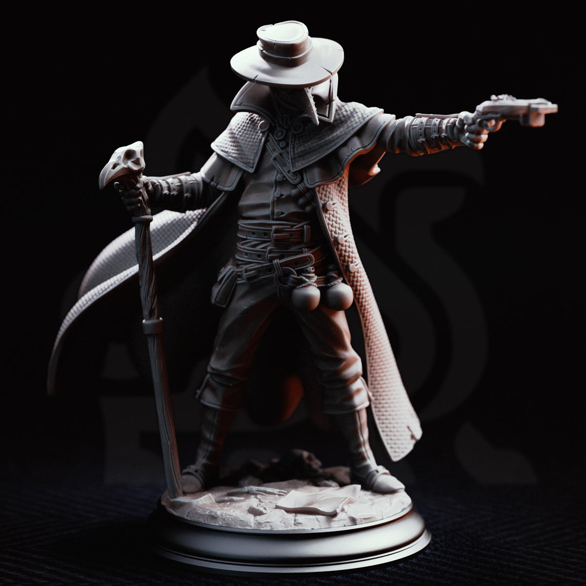 Plague Doctor Miniature Jakobson | 32mm 75mm Dark Fantasy Villain Resin Mini | Unpainted Tabletop RPG Figure | DnD Horror NPC Character
