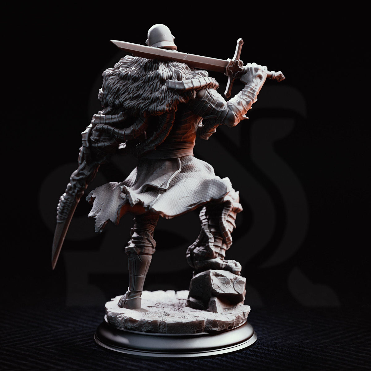 Plague Knight Miniatures Set | 32mm 75mm Blighted Undead Soldier Resin Minis | Unpainted Tabletop RPG Monster Figures | DnD Horror Enemy
