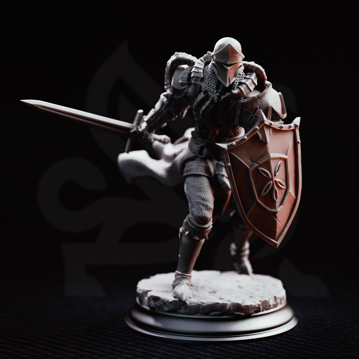 Plague Knight Miniatures Set | 32mm 75mm Blighted Undead Soldier Resin Minis | Unpainted Tabletop RPG Monster Figures | DnD Horror Enemy