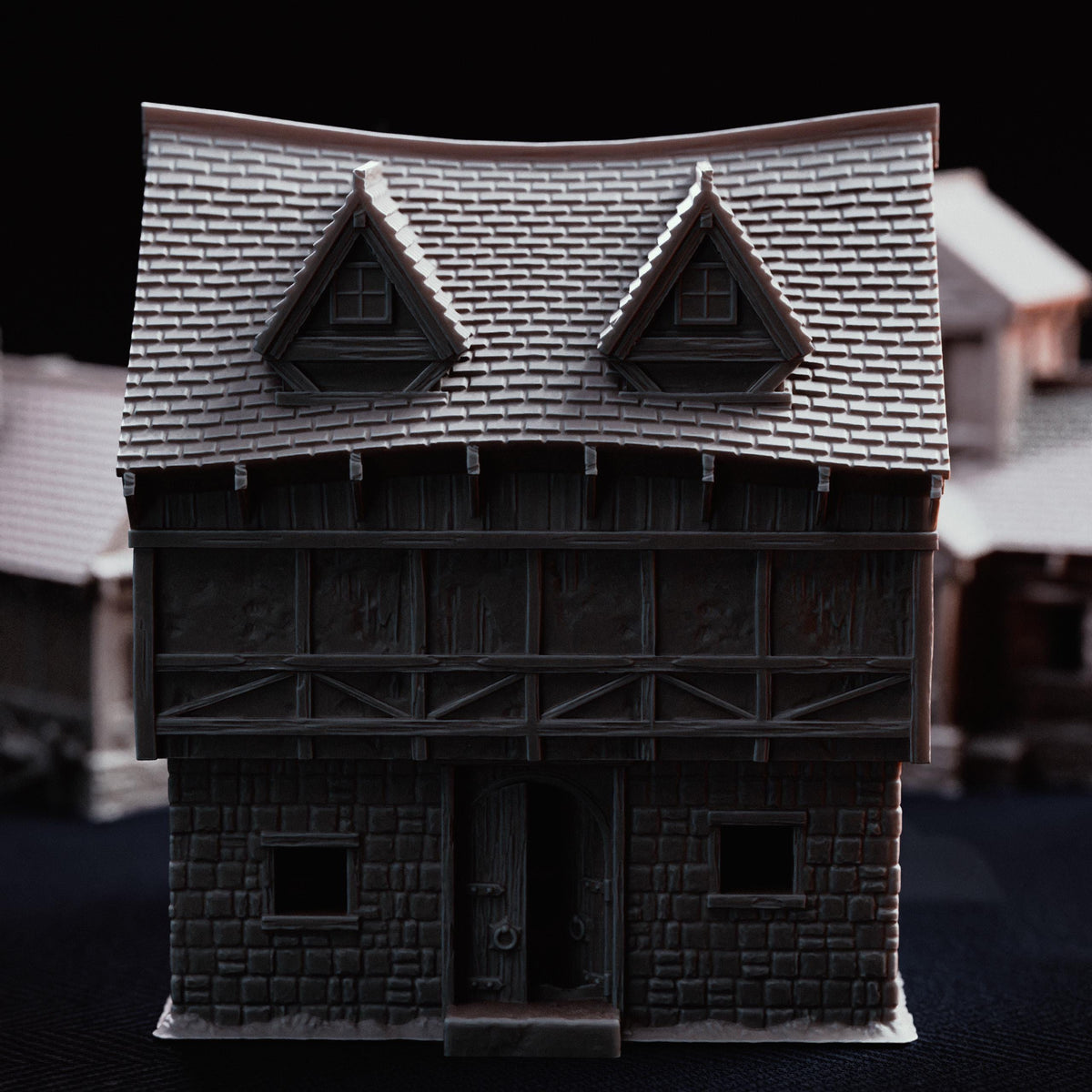 Medieval Village Terrain Set | 28mm Dark Fantasy Cottage Mill & Cabin Buildings | Tabletop RPG Wargaming Scenery | DnD Plague Town Diorama