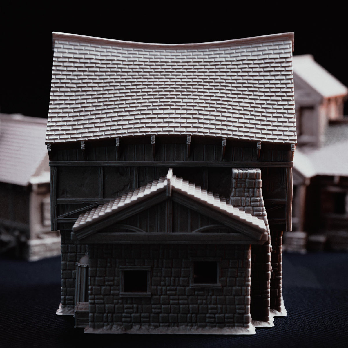 Medieval Village Terrain Set | 28mm Dark Fantasy Cottage Mill & Cabin Buildings | Tabletop RPG Wargaming Scenery | DnD Plague Town Diorama
