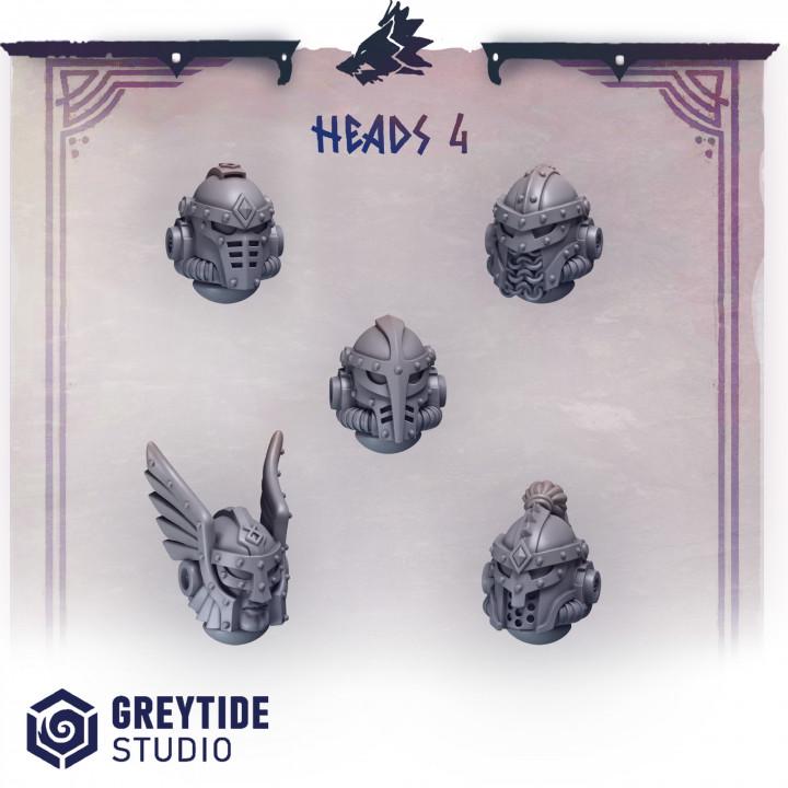 Primal Hounds Heads 4 for Wargames & Skirmish Tabletop 3d Printed Kit Bash Custom Bits