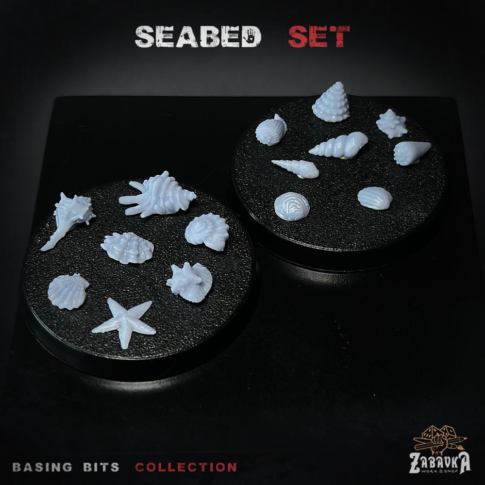 Seabed Basing Bits | Seashell Coral & Rock Resin Pieces | Miniature Base Decoration | Ocean Underwater Wargaming Diorama Scatter