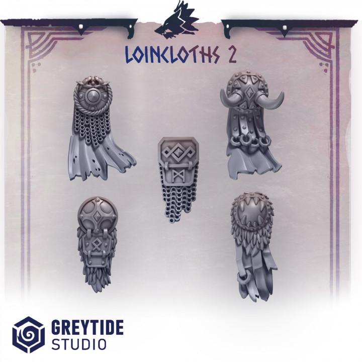 Primal Hounds Lioncloths 2 for Wargames & Skirmish Tabletop 3d Printed Kit Bash Custom Bits