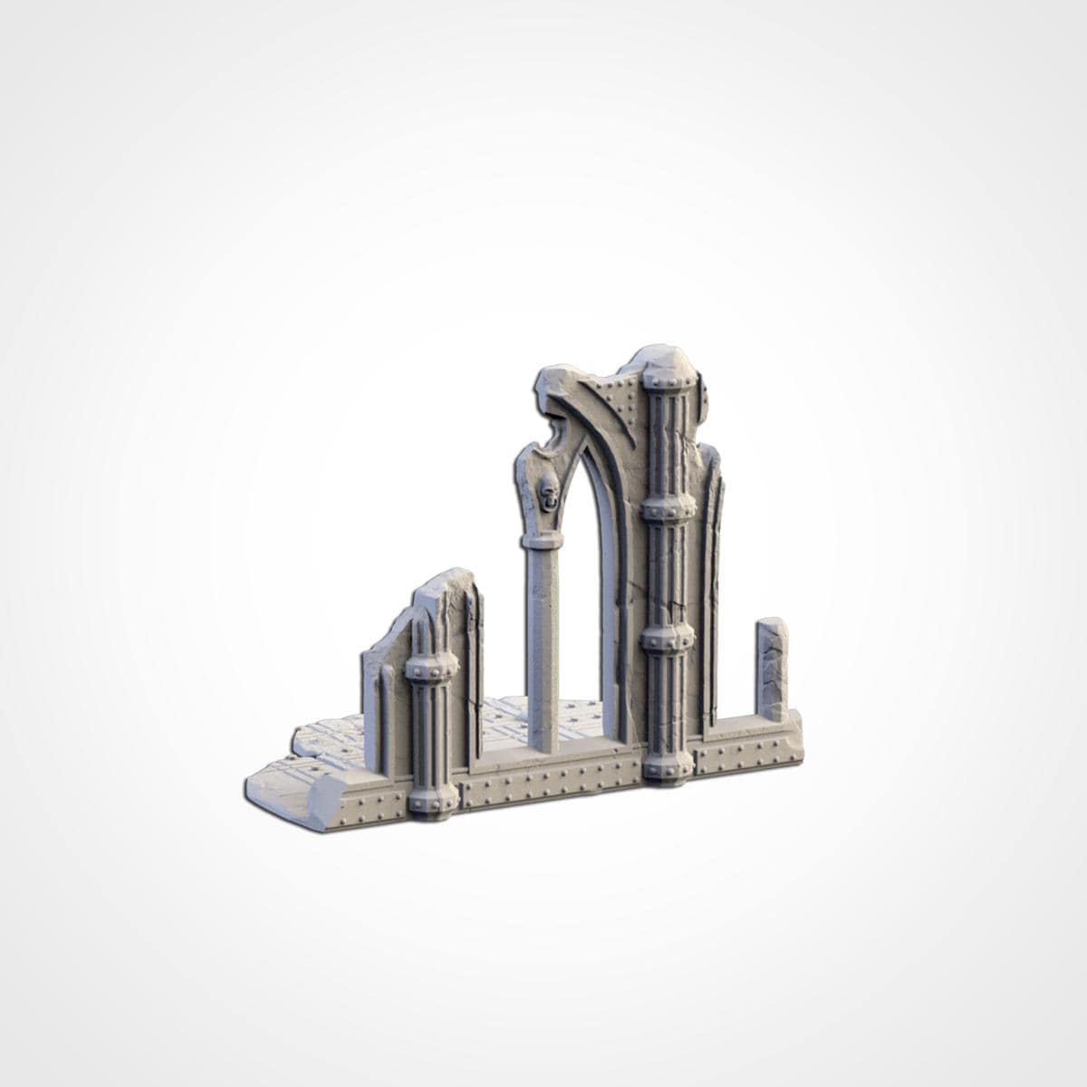 Gothic Cathedral Ruins Terrain | 32mm Ruined Church Wargaming Scenery | Grimdark Tabletop Building | Fantasy & Sci-Fi RPG Diorama Set