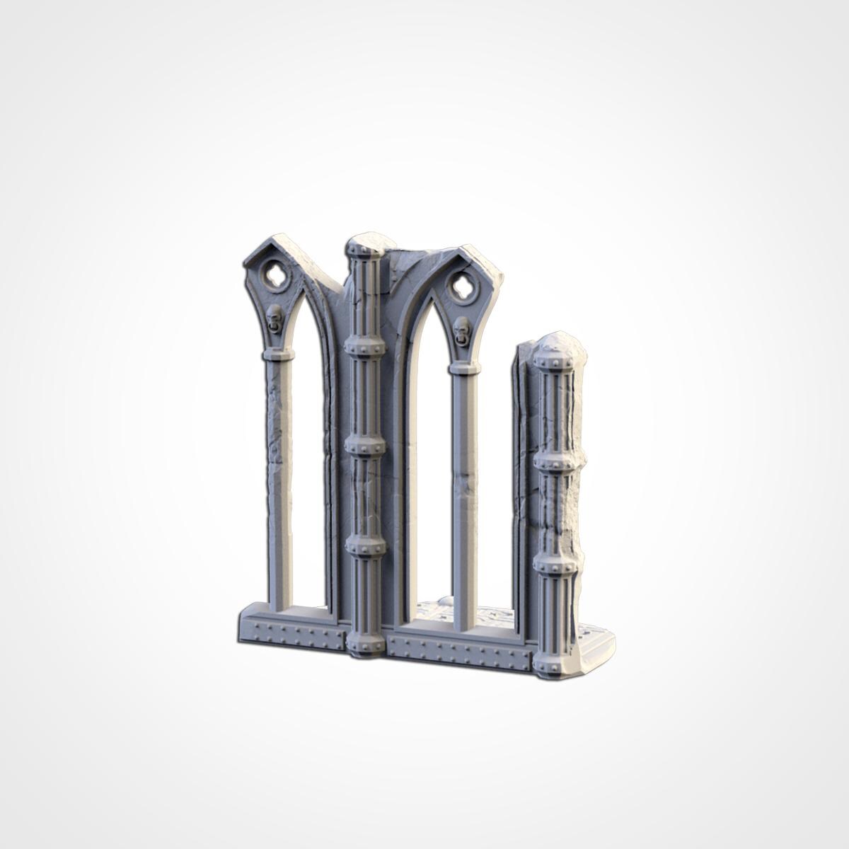 Gothic Cathedral Ruins Terrain | 32mm Ruined Church Wargaming Scenery | Grimdark Tabletop Building | Fantasy & Sci-Fi RPG Diorama Set