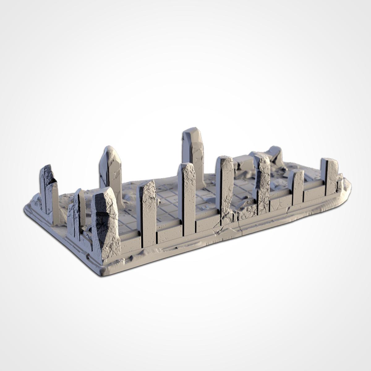 Ruined City Buildings Terrain Set | 32mm Post Apocalyptic Wargaming Scenery | War Torn Urban Tabletop Ruins