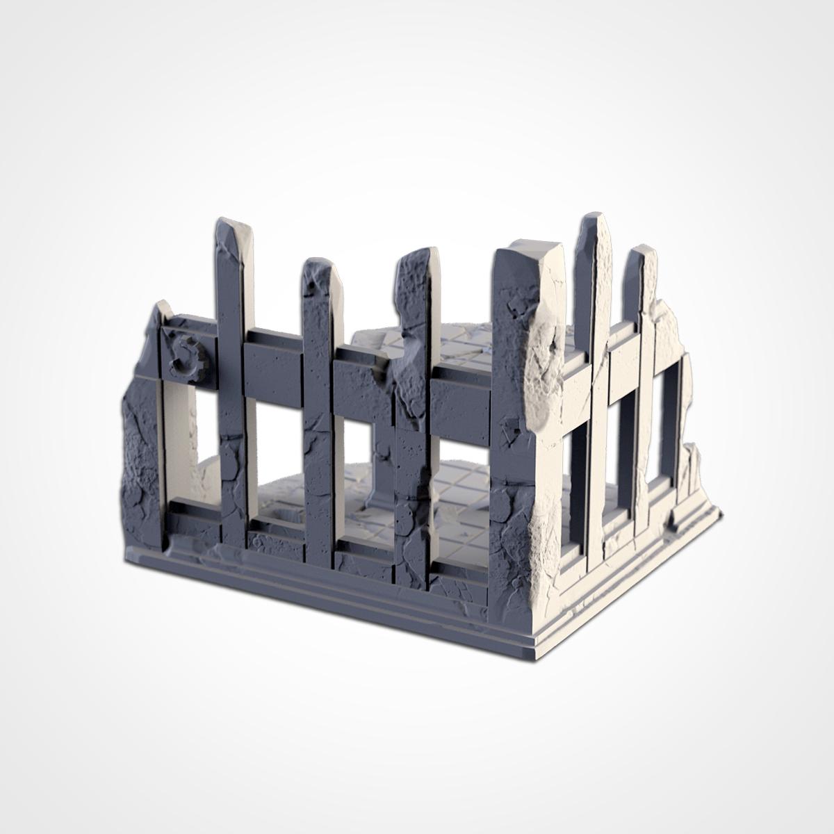 Ruined City Buildings Terrain Set | 32mm Post Apocalyptic Wargaming Scenery | War Torn Urban Tabletop Ruins