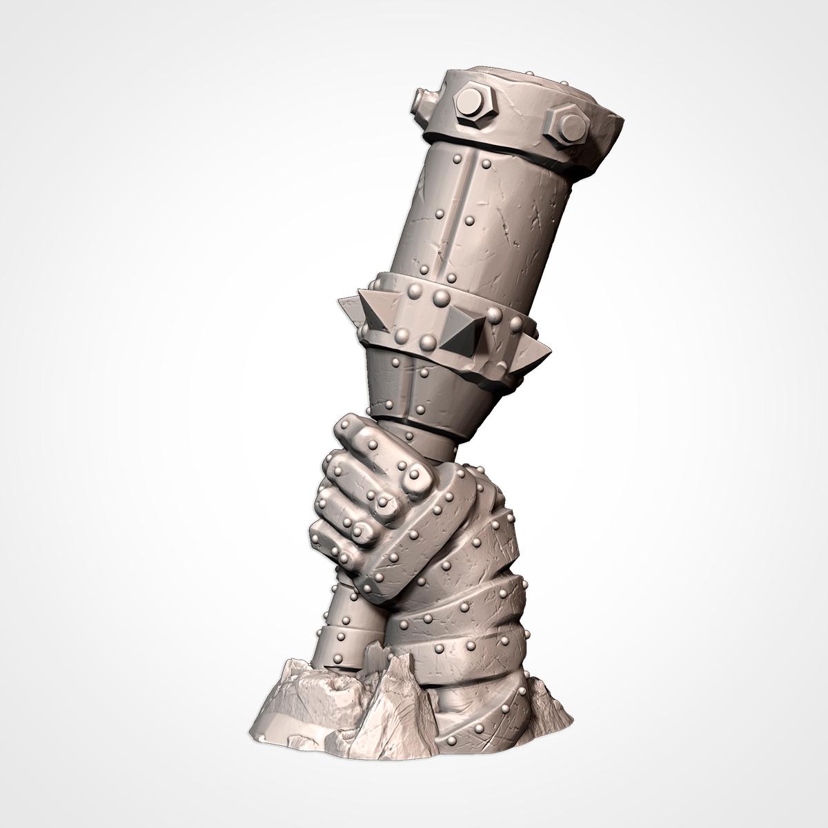 Orc Monuments Terrain Set | 32mm Fantasy Statues Scenery | Tabletop Wargaming Idols & Totems | Orcish Warband RPG Diorama