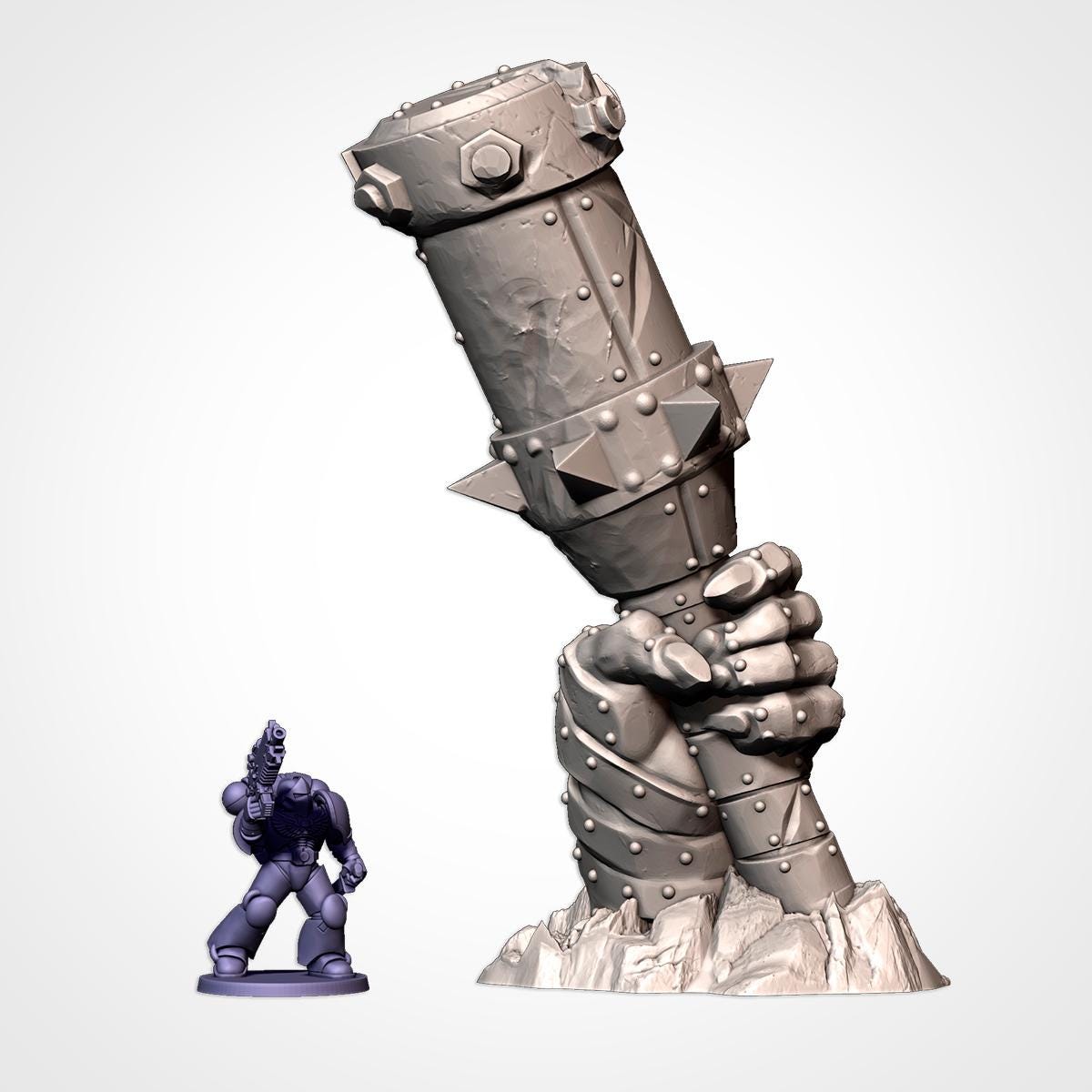 Orc Monuments Terrain Set | 32mm Fantasy Statues Scenery | Tabletop Wargaming Idols & Totems | Orcish Warband RPG Diorama
