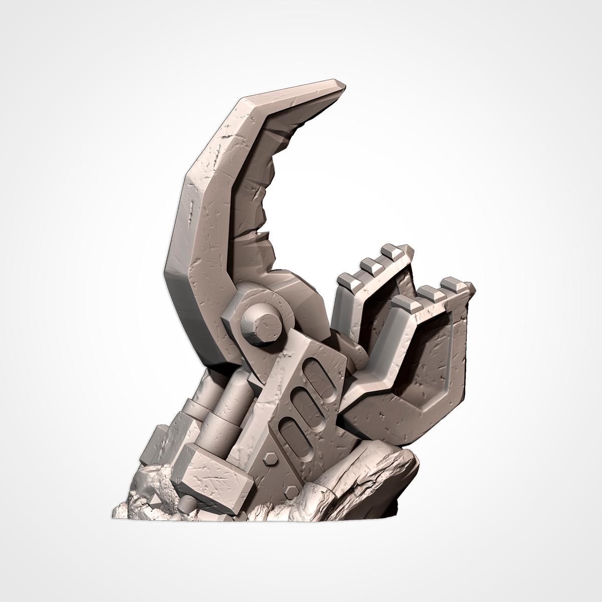 Orc Monuments Terrain Set | 32mm Fantasy Statues Scenery | Tabletop Wargaming Idols & Totems | Orcish Warband RPG Diorama