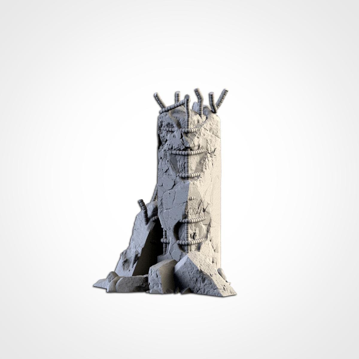 City Debris Scatter Terrain Set | 32mm Wargaming Rubble & Barricades | Post Apocalyptic Tabletop Scenery | Sci-Fi Battlefield Cover