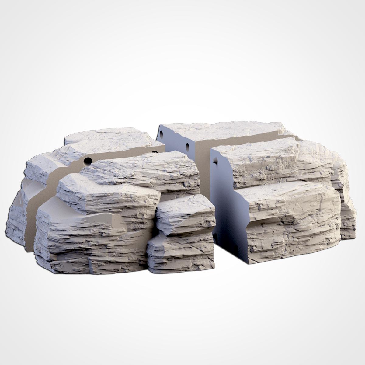 Rocky Mountains Terrain Set | 32mm Cliffs Hills & Rock Formations | Tabletop Wargaming Desert Scenery | Fantasy Sci-Fi RPG Landscape