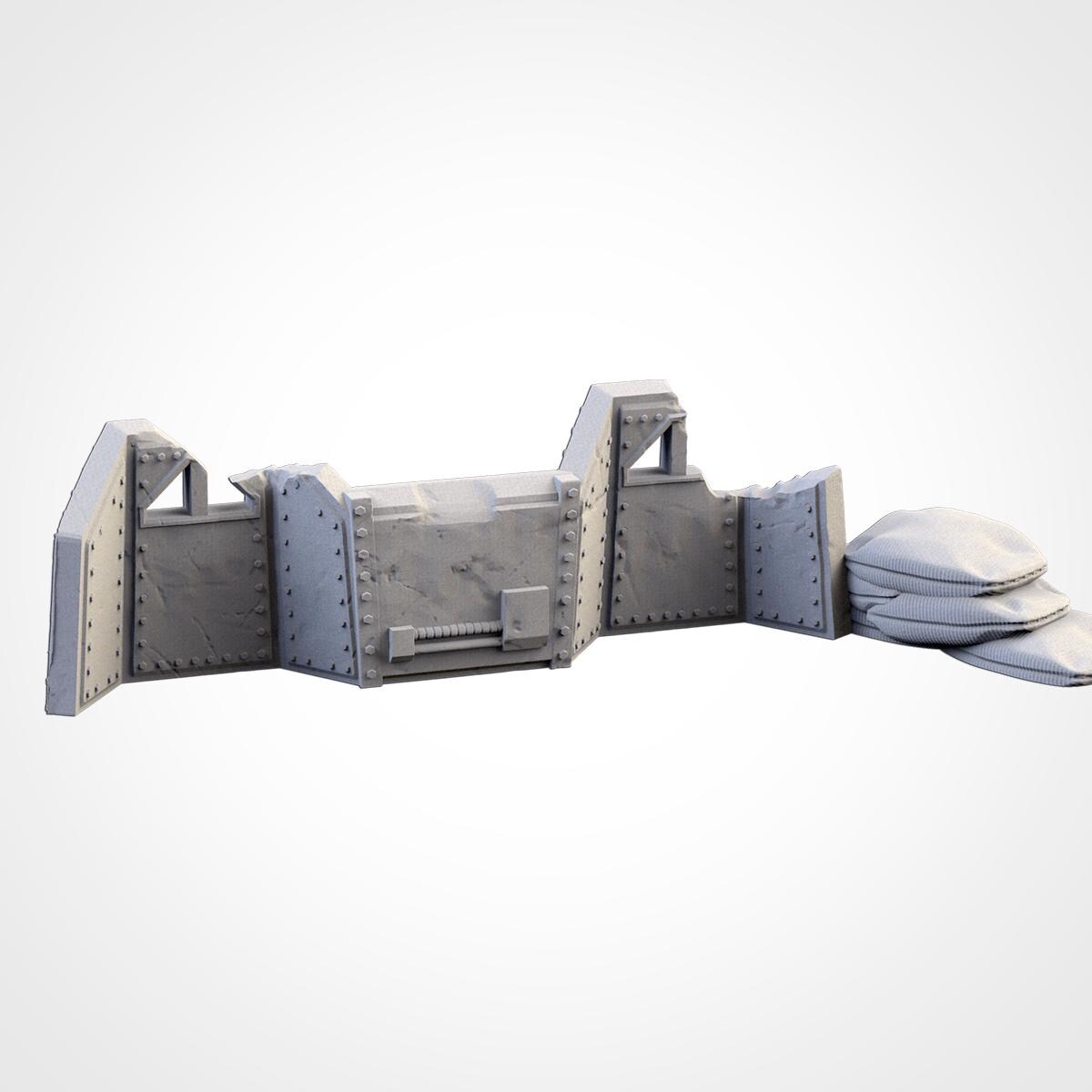 Street Barricades Terrain Set | 32mm Sandbags Barrels & Fences Cover | Tabletop Wargaming Scatter Scenery | Sci-Fi WWII Urban Defenses