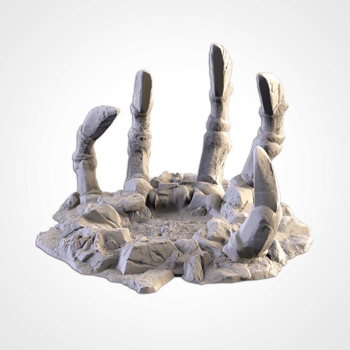 Giant Bones Terrain Set | 32mm Monster Skeleton Dragon Ribcage Scenery | Fantasy Tabletop Wargaming Graveyard | Undead RPG Diorama