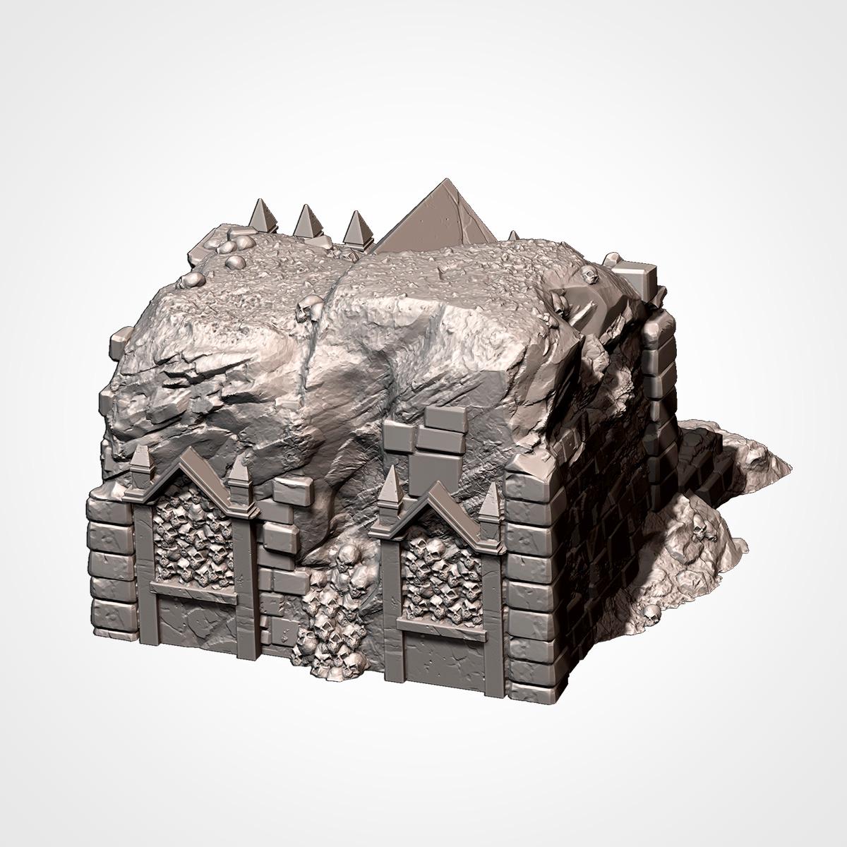Cursed Mausoleum Terrain | 32mm Gothic Crypt Tomb Graveyard Scenery | Fantasy Tabletop Wargaming Building | Undead Haunted RPG Diorama