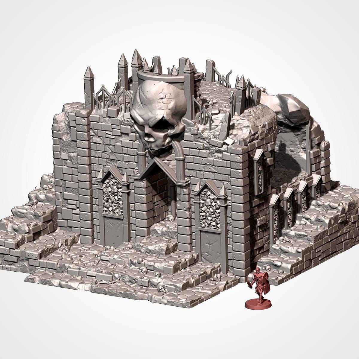 Cursed Mausoleum Terrain | 32mm Gothic Crypt Tomb Graveyard Scenery | Fantasy Tabletop Wargaming Building | Undead Haunted RPG Diorama