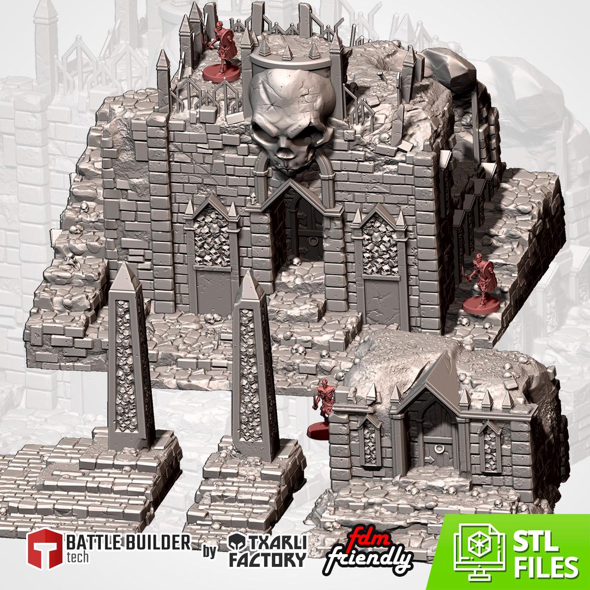 Cursed Mausoleum Terrain | 32mm Gothic Crypt Tomb Graveyard Scenery | Fantasy Tabletop Wargaming Building | Undead Haunted RPG Diorama