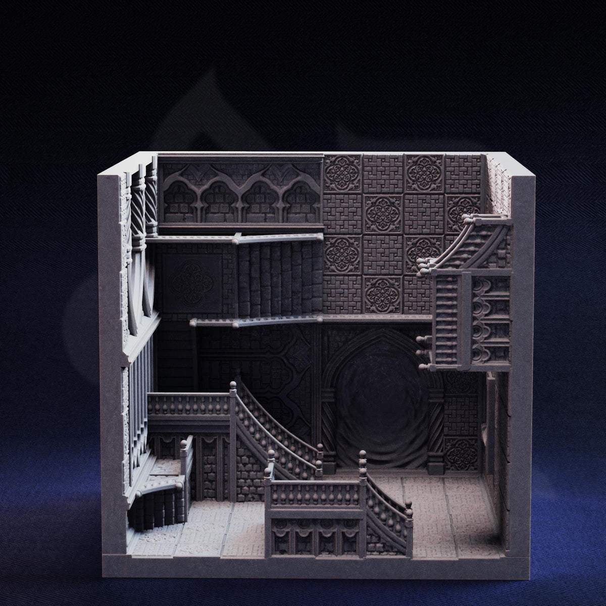 Impossible Room Terrain Set | 28mm Gravity Defying Staircase Dungeon | Surreal Optical Illusion Fantasy Scenery | DnD RPG Diorama